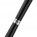 R017101 Серебряная ручка роллер черная в подарочном футляре